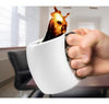Porcelain Coffee Mug With Brass